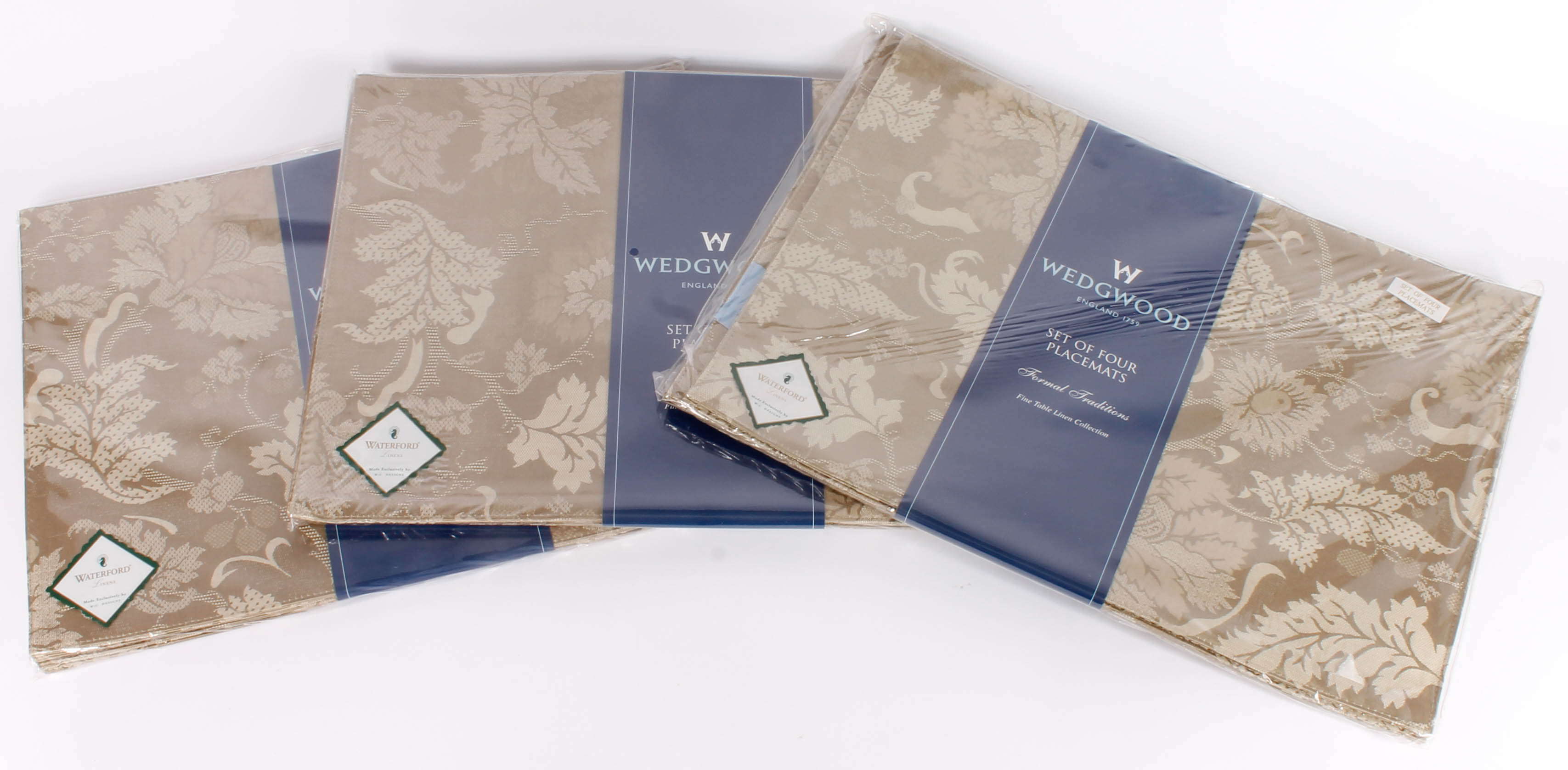 Variety of Waterford and Wedgwood Table Linens