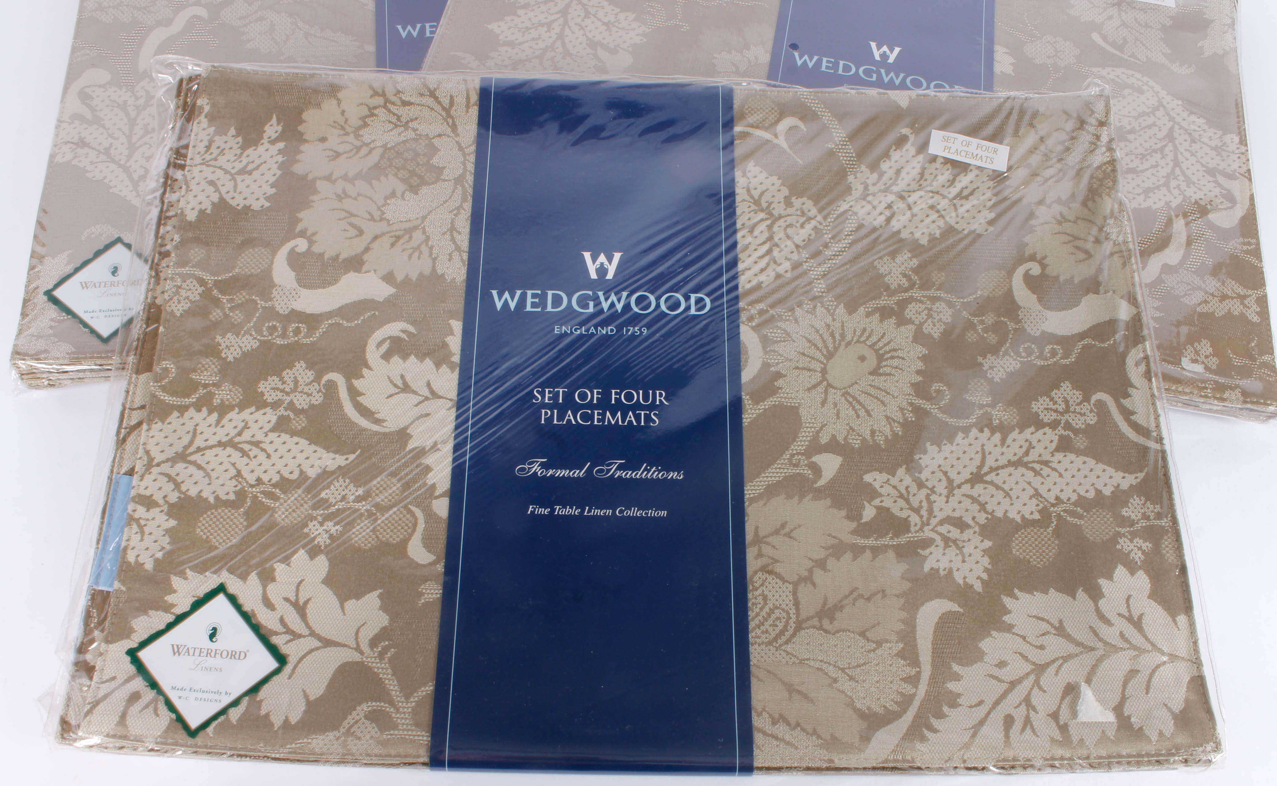 Variety of Waterford and Wedgwood Table Linens
