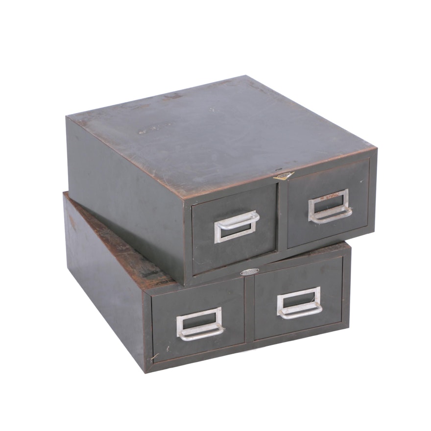 Vintage Two-Drawer File Boxes by Cole Steel