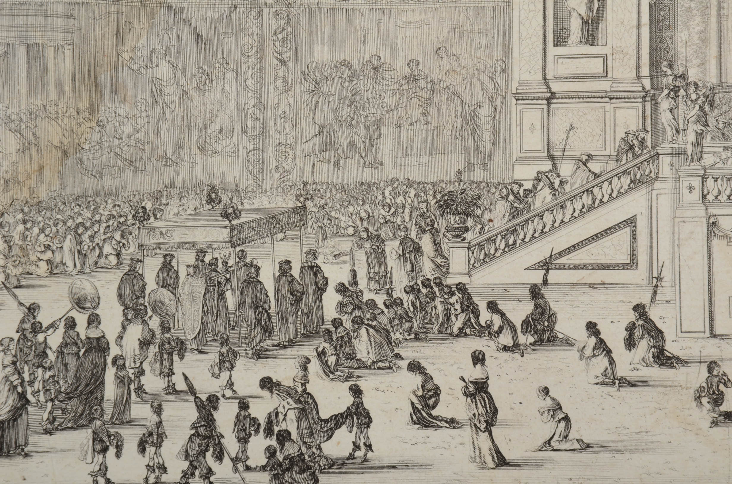 Two Antique Etchings of Historic Monuments