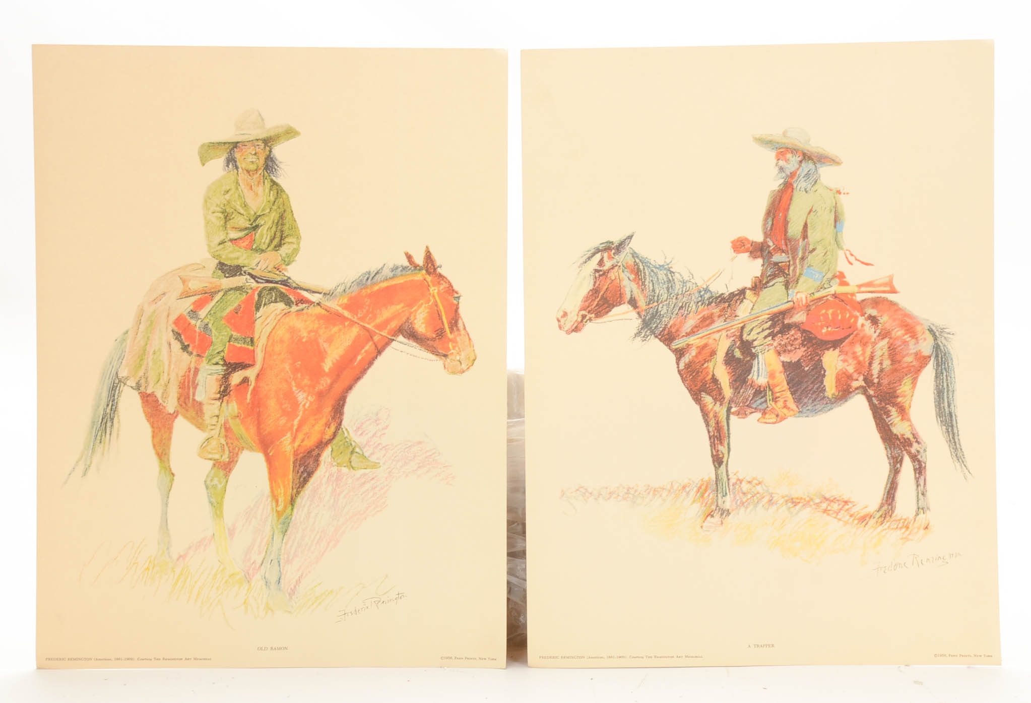 Frederick Remington Lithographic Prints "Portraits of the Old West"