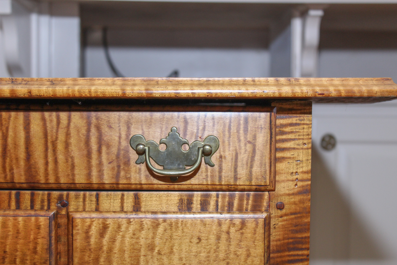 Handcrafted Tiger Maple Lowboy by Dan Foster
