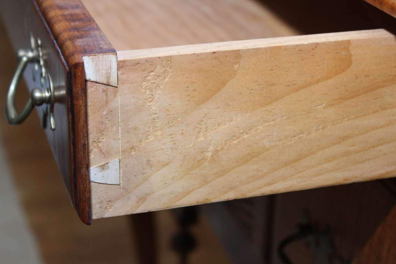 Handcrafted Tiger Maple Lowboy by Dan Foster