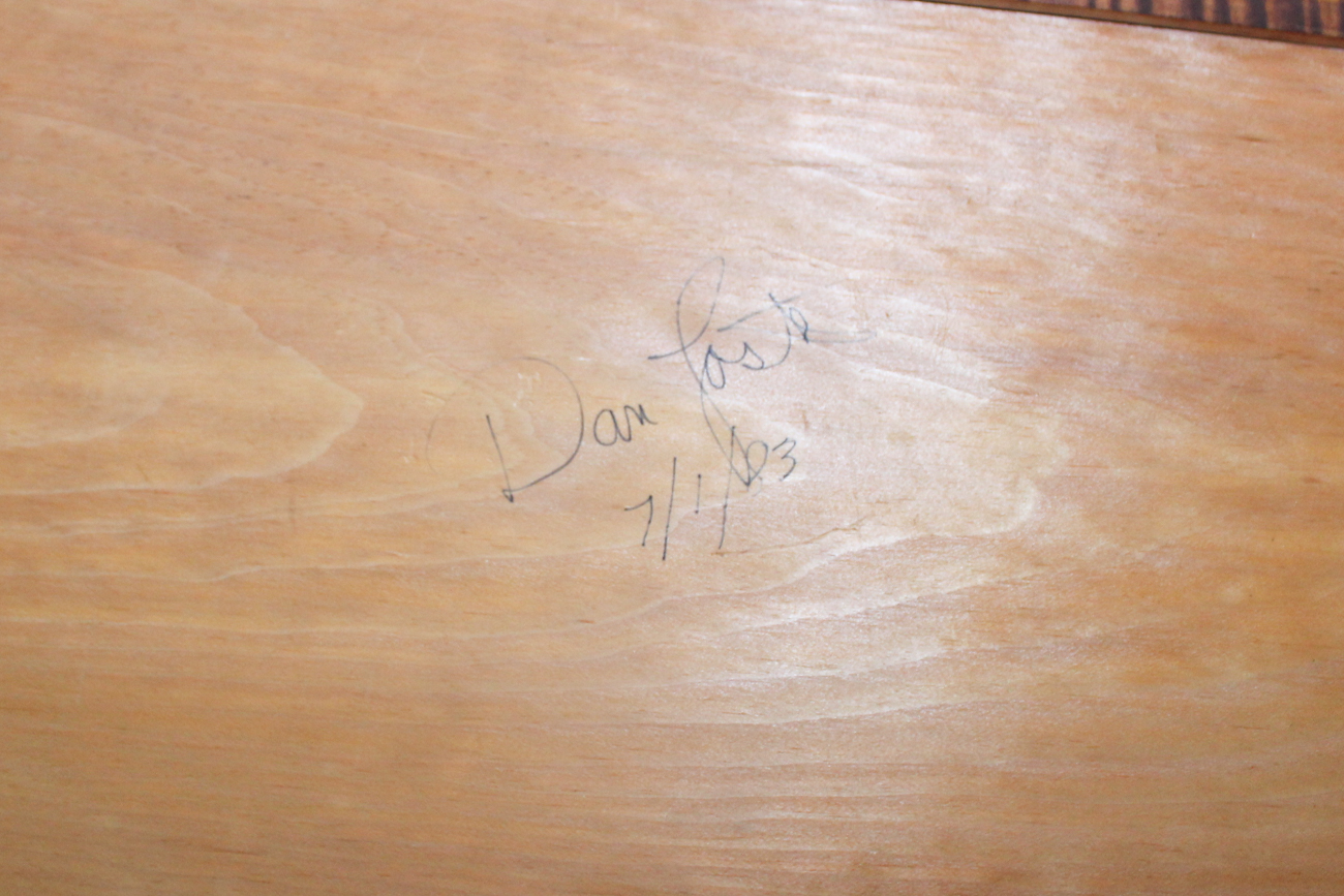 Handcrafted Tiger Maple Lowboy by Dan Foster