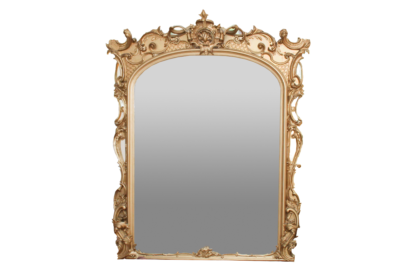 Antique Large Scale French Rococo Mirror