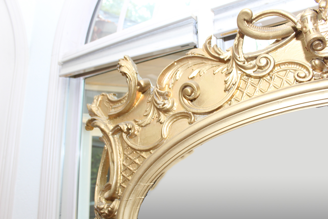 Antique Large Scale French Rococo Mirror