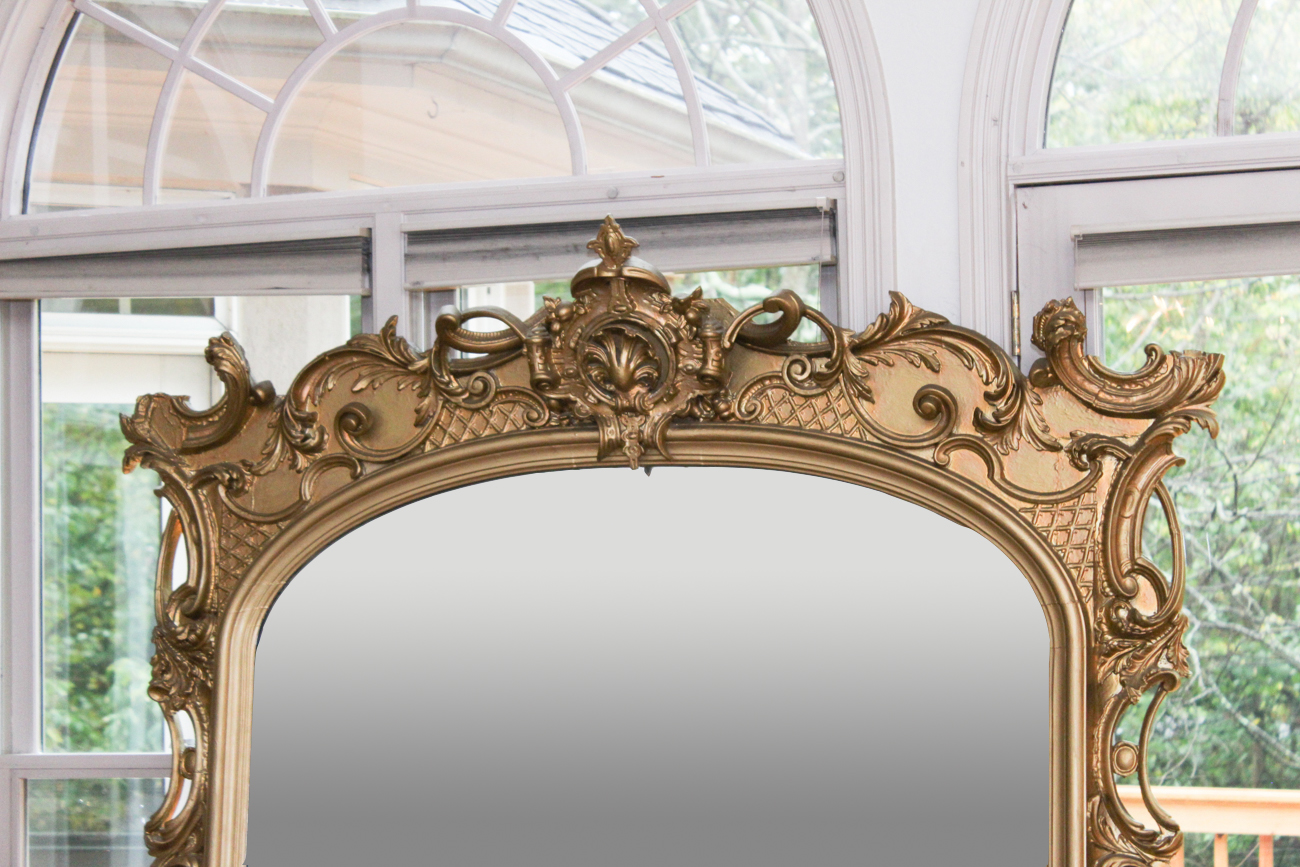Antique Large Scale French Rococo Mirror