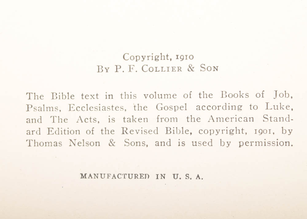 Antique 1910 Set of Harvard Classics Books
