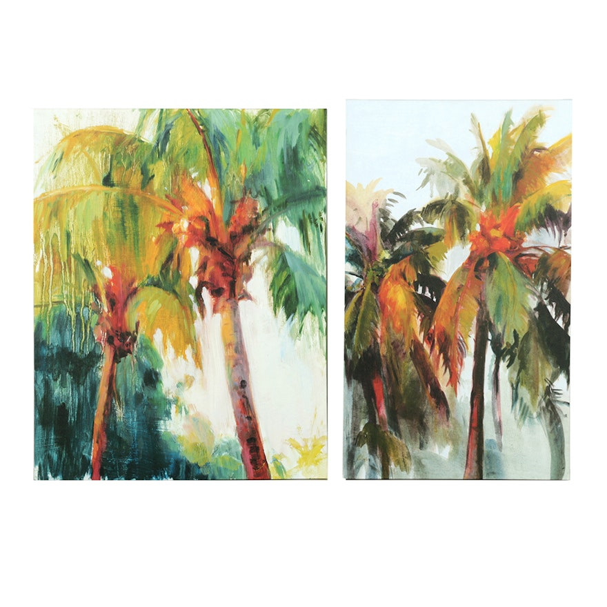 Allyson Krowitz Giclée Prints "Change of Direction II" and "Sunset Palm"