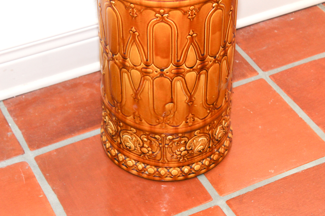 Antique American Art Pottery Umbrella Stand