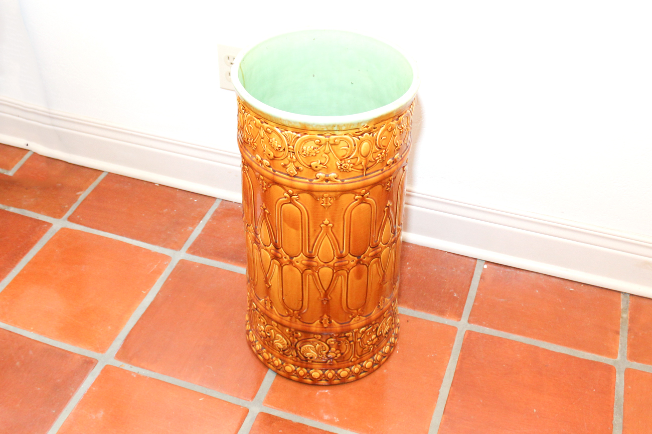 Antique American Art Pottery Umbrella Stand
