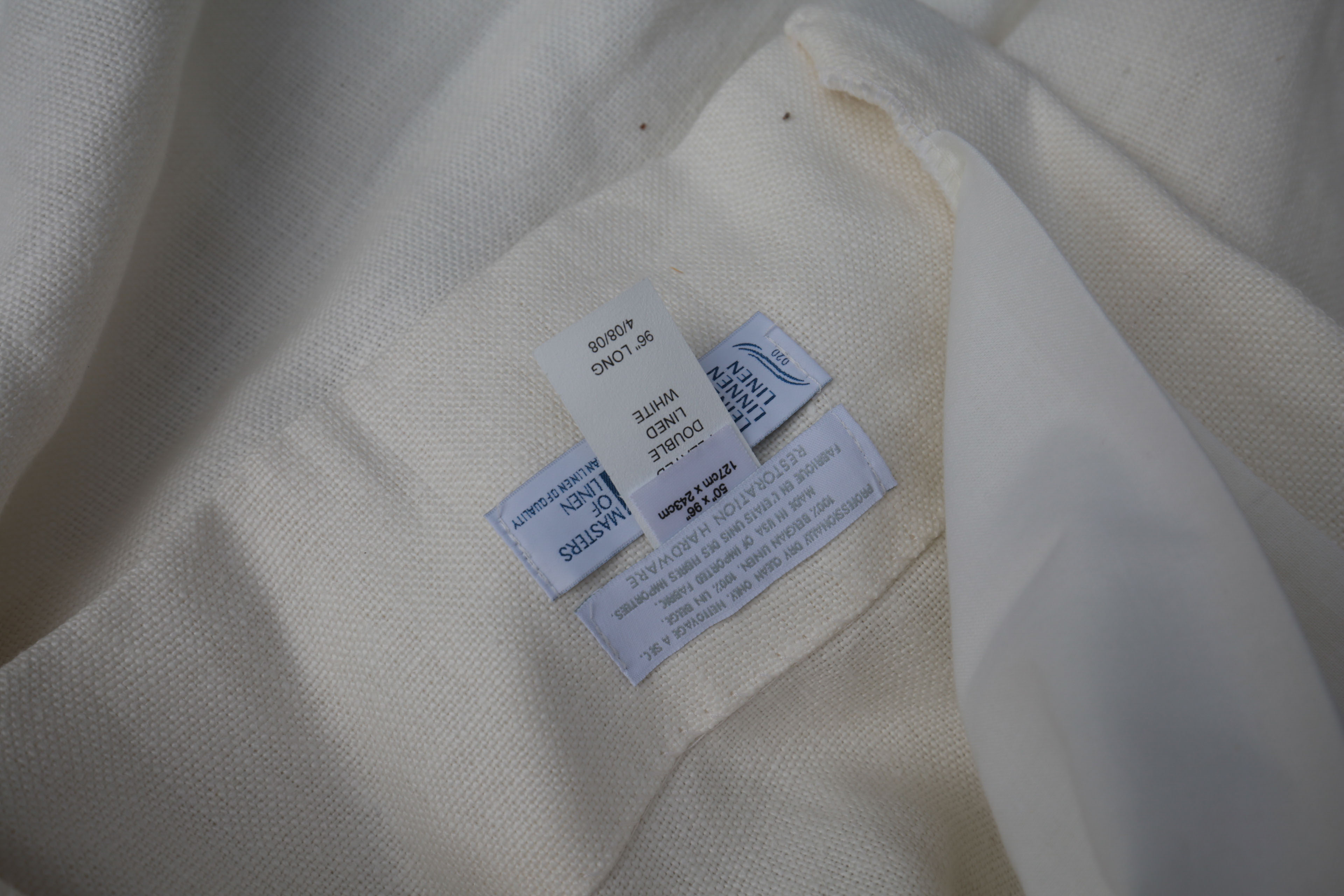 Restoration Hardware Linen Curtains with Rod