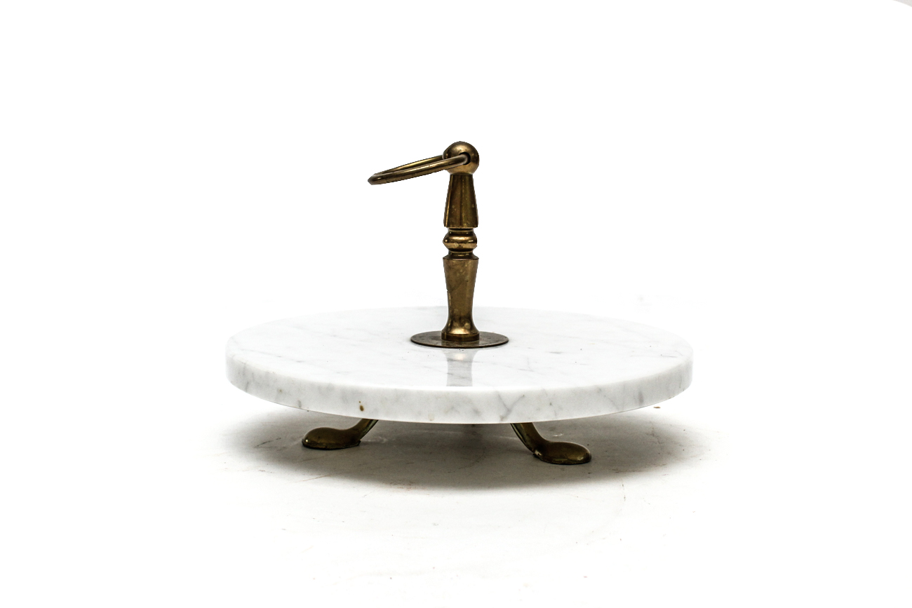 Marble and Brass Serving Tray