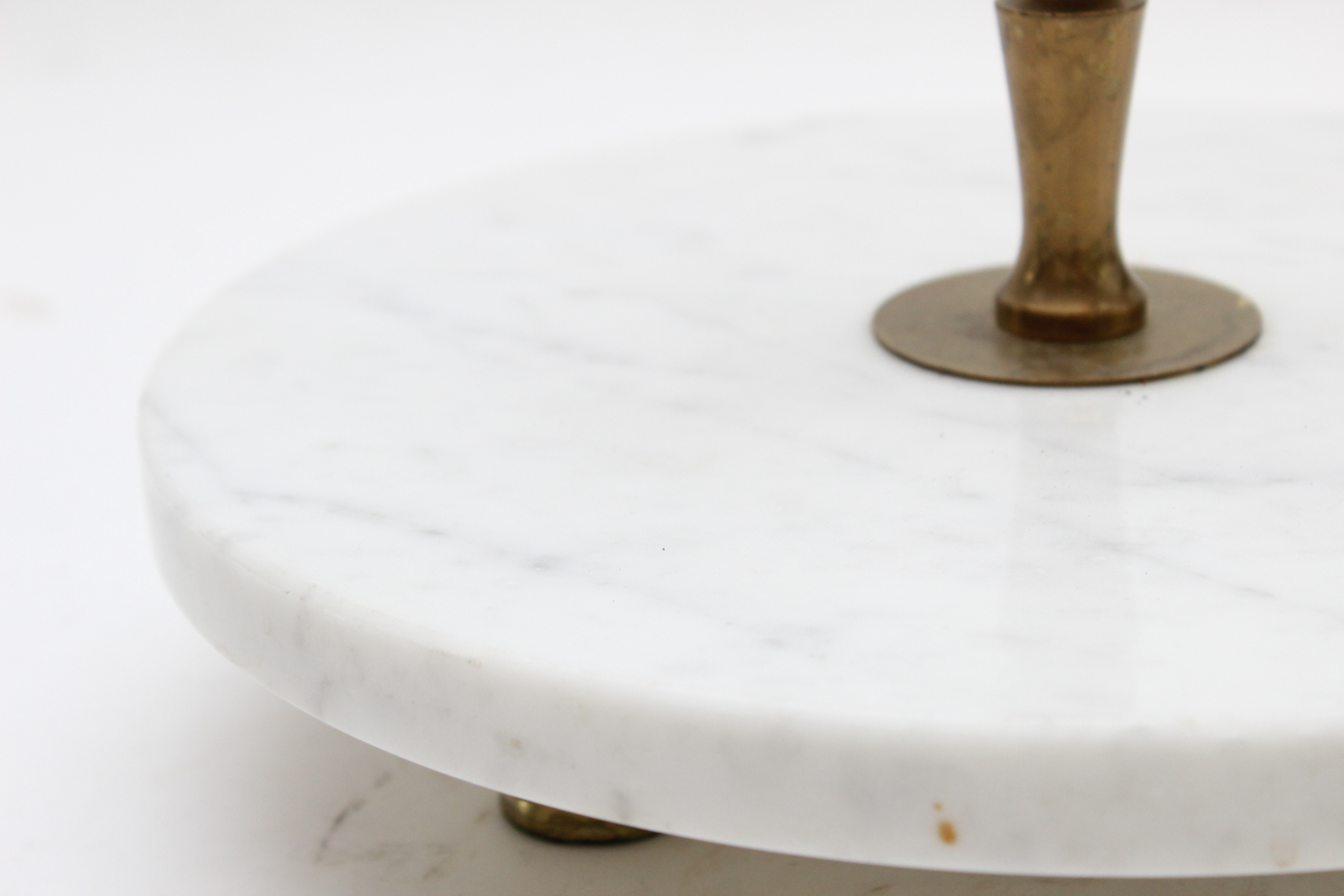 Marble and Brass Serving Tray