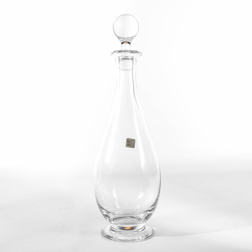 Barware Grouping Featuring Towle and Krisla Crystal