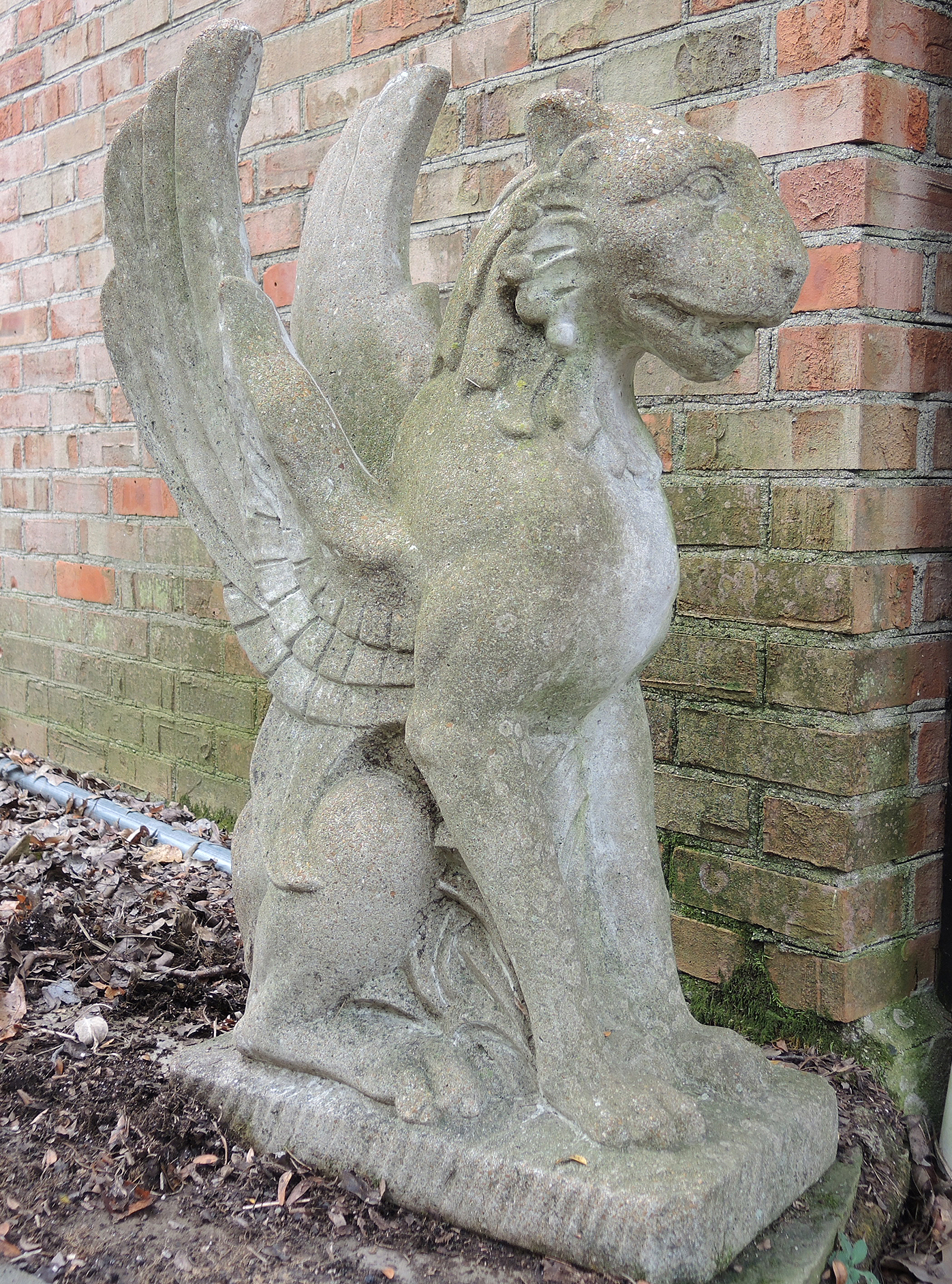 Griffin Winged Lion Garden Statue Pair