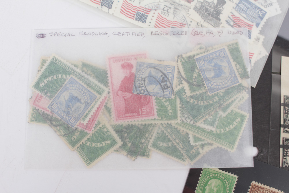 Antique Cancelled U.S. Stamps with Kansas and Nebraska Overprints