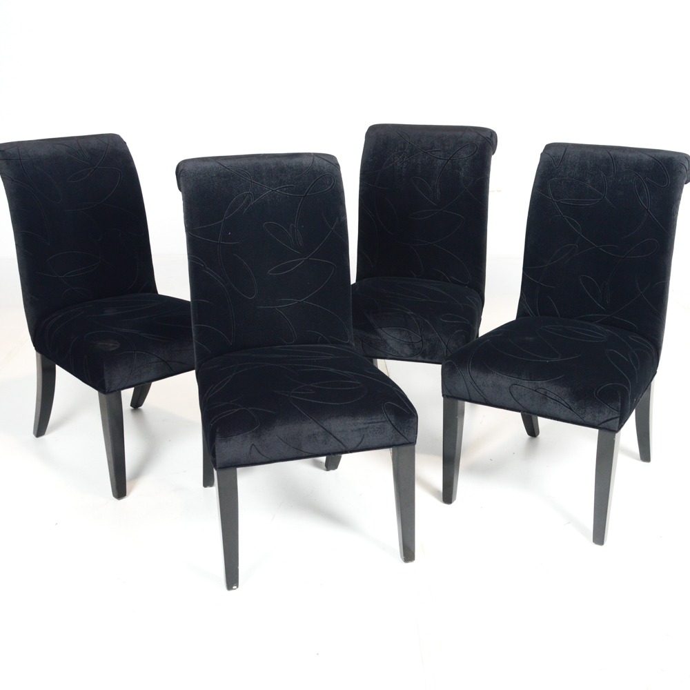 Black Velvet Dining Chairs by Southwestern Furniture