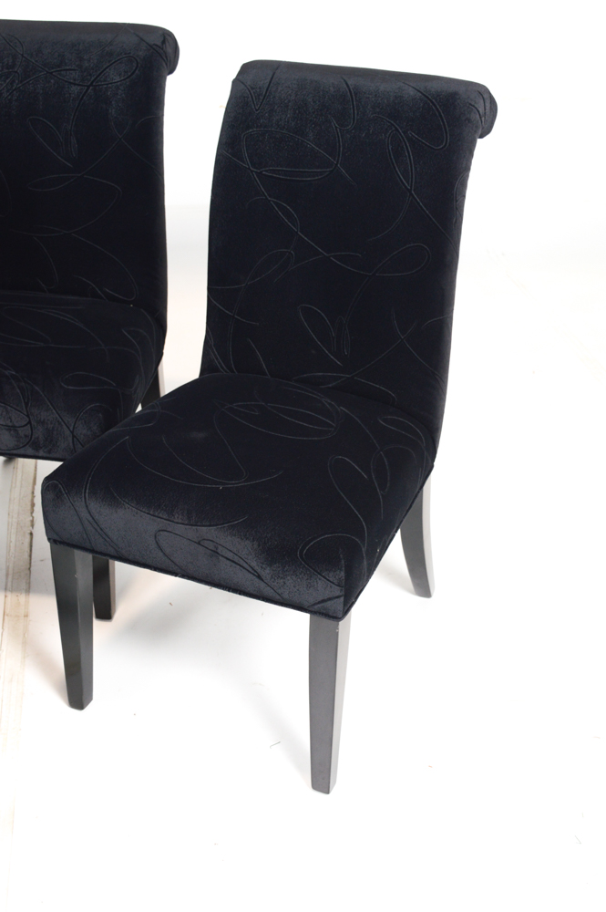 Black Velvet Dining Chairs by Southwestern Furniture
