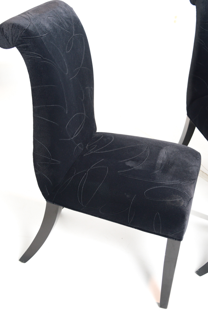 Black Velvet Dining Chairs by Southwestern Furniture