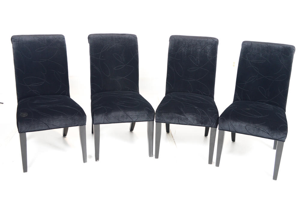 Black Velvet Dining Chairs by Southwestern Furniture