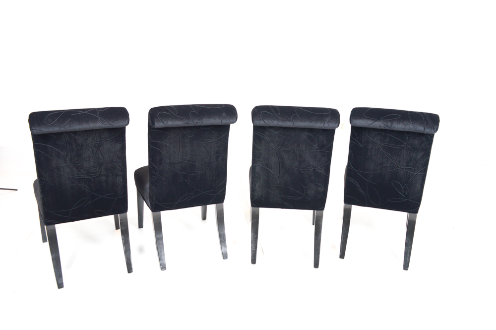 Black Velvet Dining Chairs by Southwestern Furniture