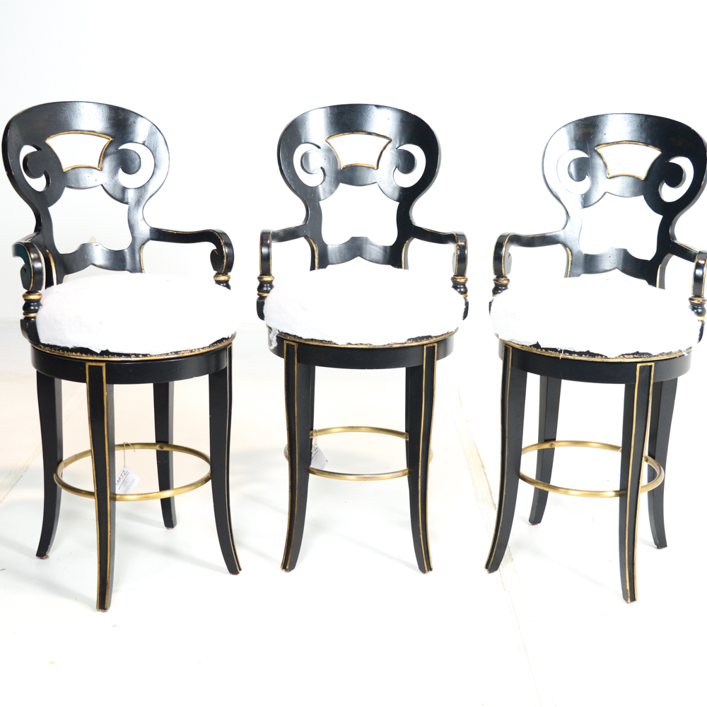 Century Bar Chairs with Swivel Return