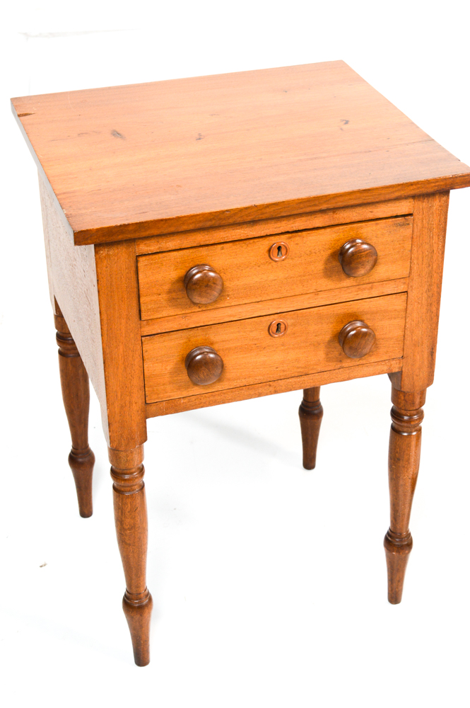 Vintage Bedside Table and Rocking Chair