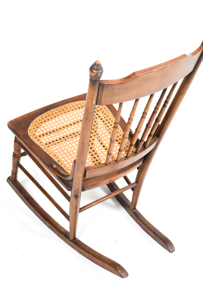 Vintage Bedside Table and Rocking Chair