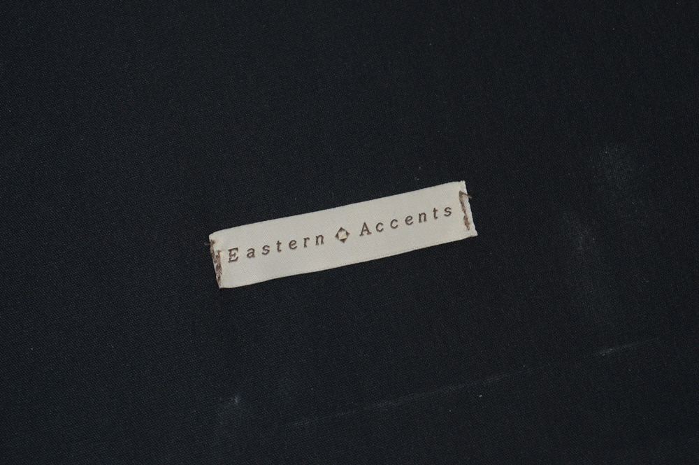 Eastern Accents Damask Print Jacquard Rolling Ottoman