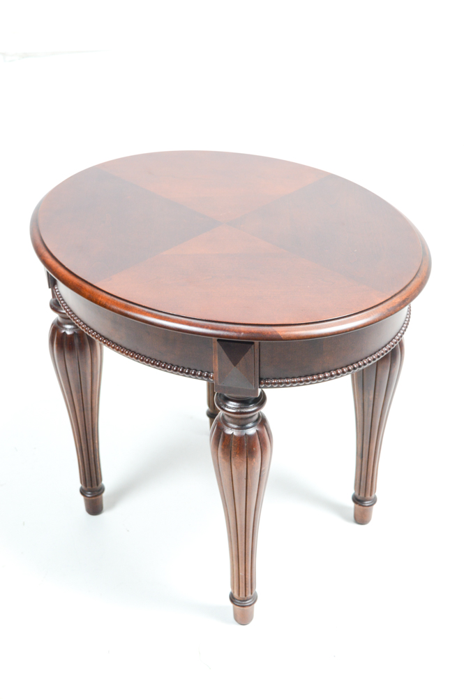 Victorian-Inspired Oval Side Table
