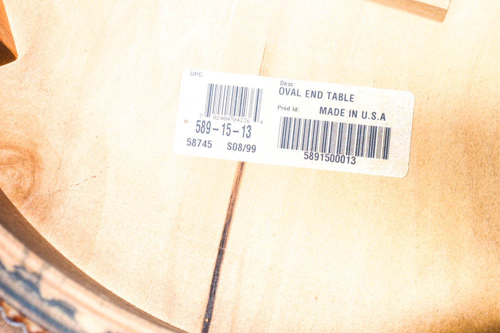 Victorian-Inspired Oval Side Table