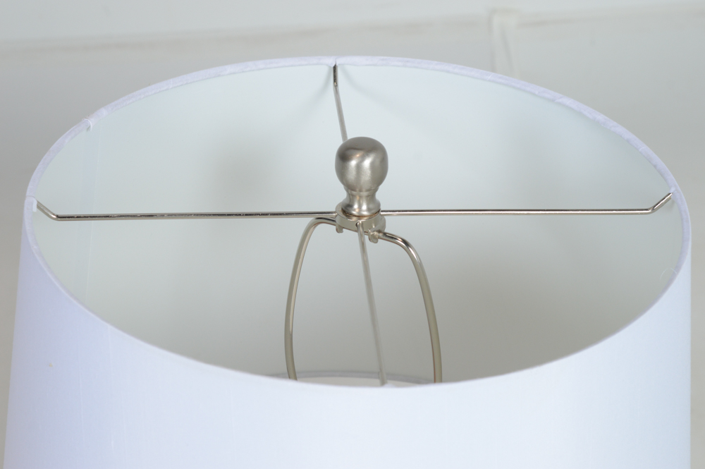 Tufted Vanity Chair with Mercury Glass Lamp