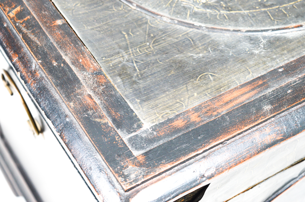 Tropical-Inspired Wooden Chest