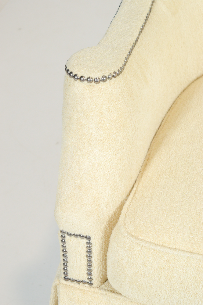 Cream Sofa with Nailhead Trim by Hickory Chair Co.