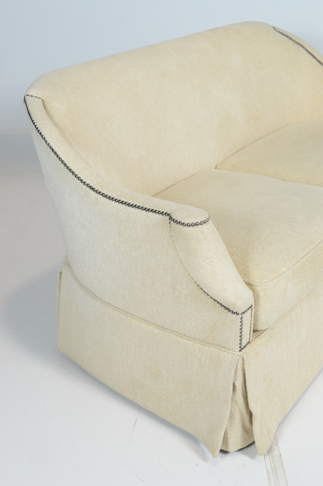 Cream Sofa with Nailhead Trim by Hickory Chair Co.