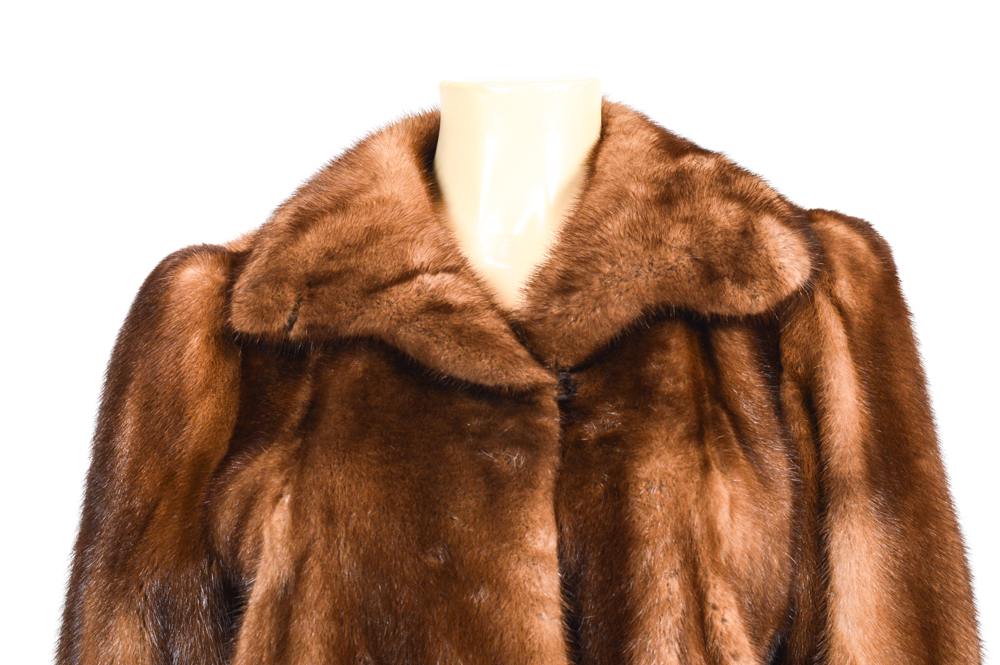 Vintage Montaldo's Brown Mink Fur Jacket