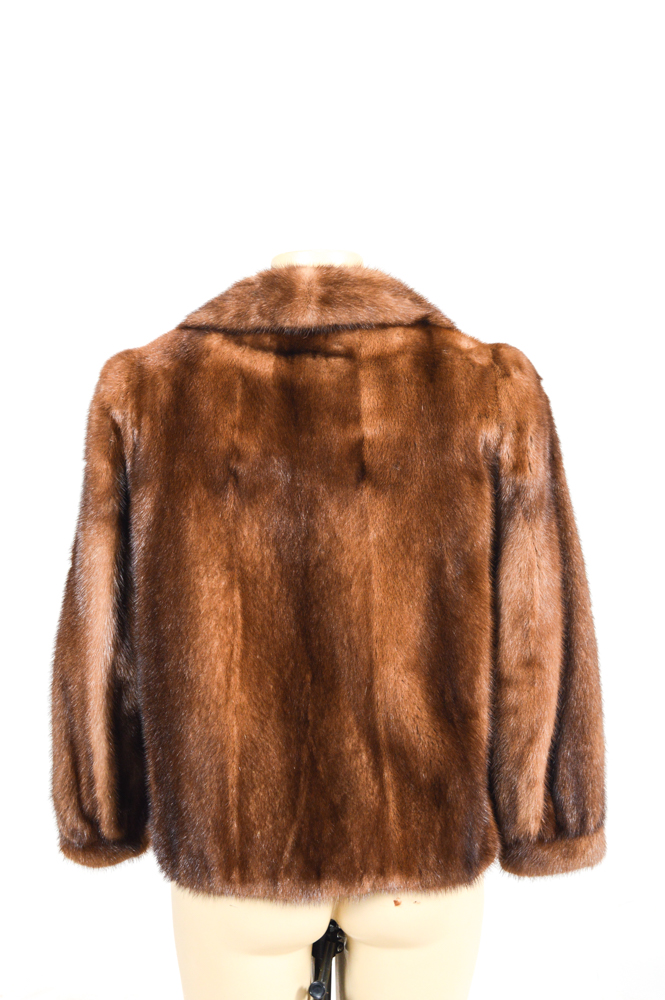 Vintage Montaldo's Brown Mink Fur Jacket