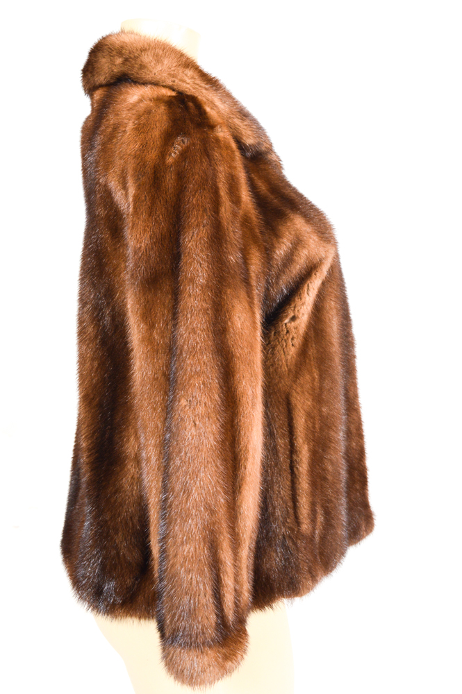 Vintage Montaldo's Brown Mink Fur Jacket