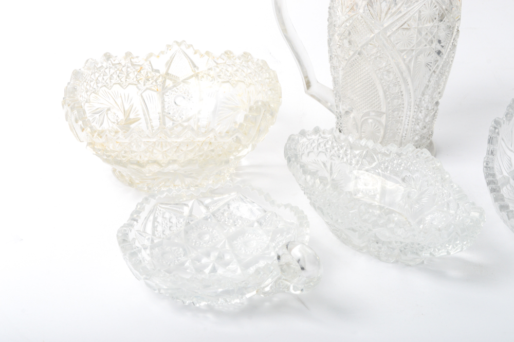 American Brilliant Cut Style Glassware Collection