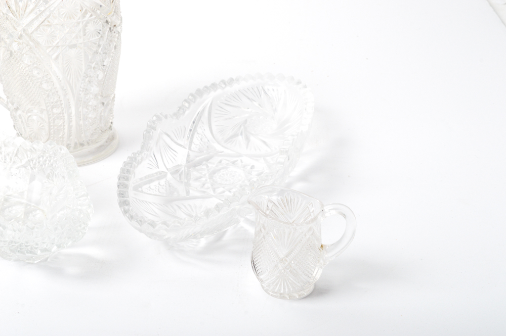 American Brilliant Cut Style Glassware Collection