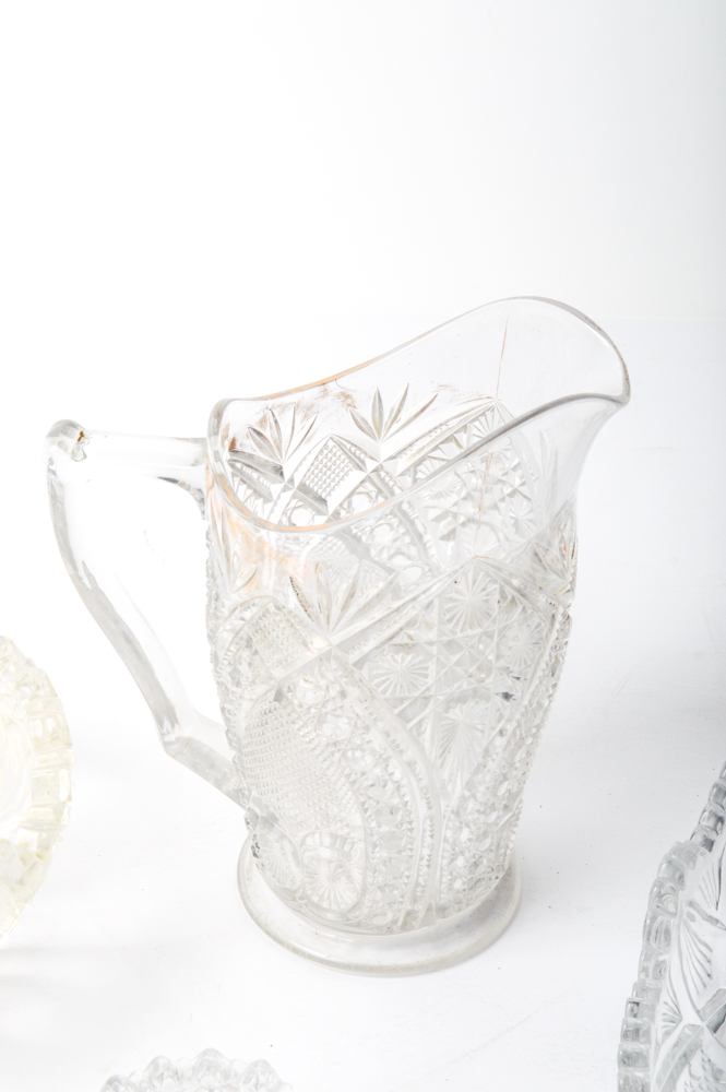 American Brilliant Cut Style Glassware Collection