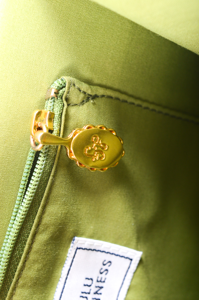 Lulu Guinness Celadon Green Faux Suede Handbag