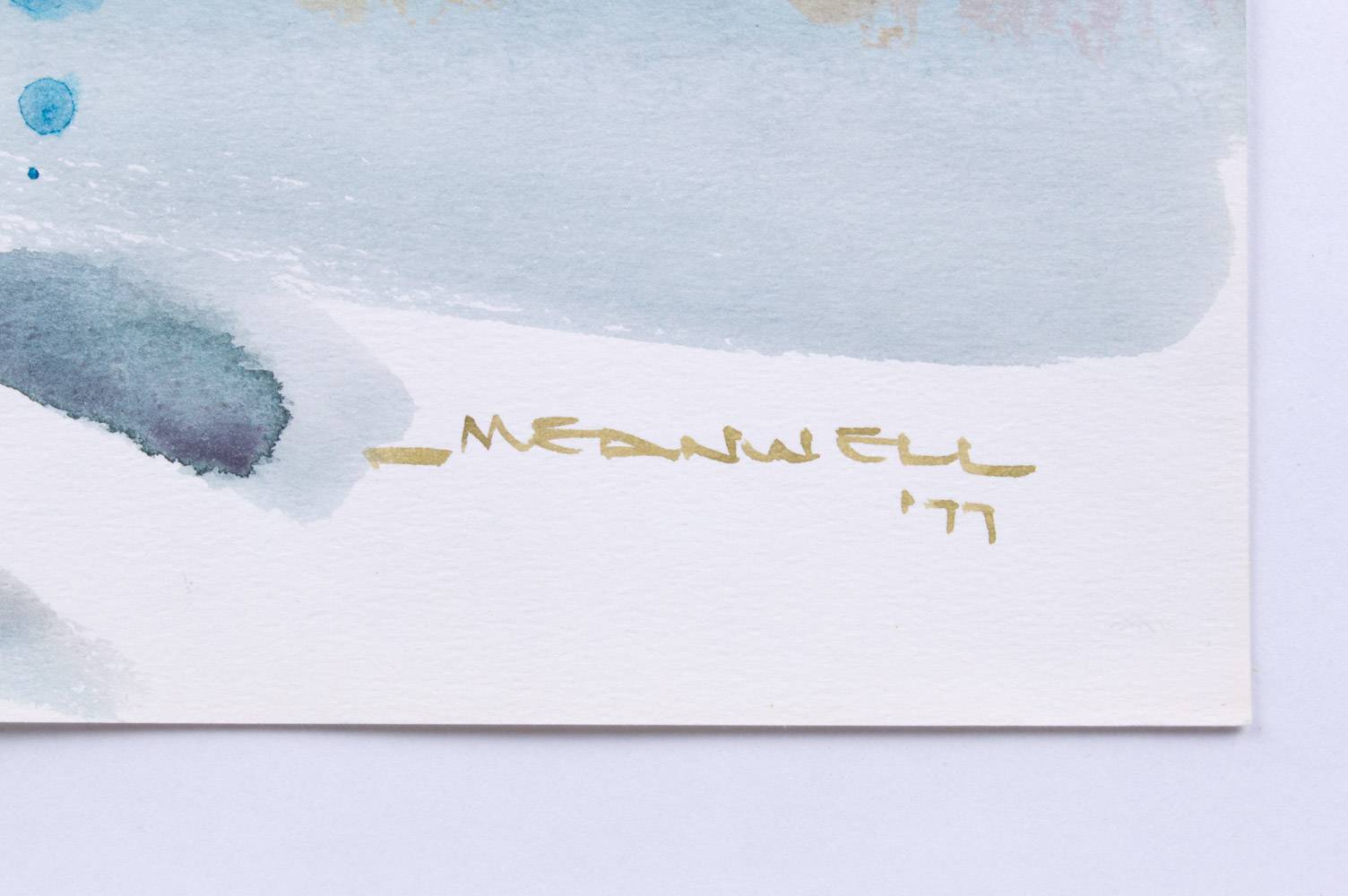 Jack Meanwell Watercolor Paintings on Paper 1977 Tree Landscapes