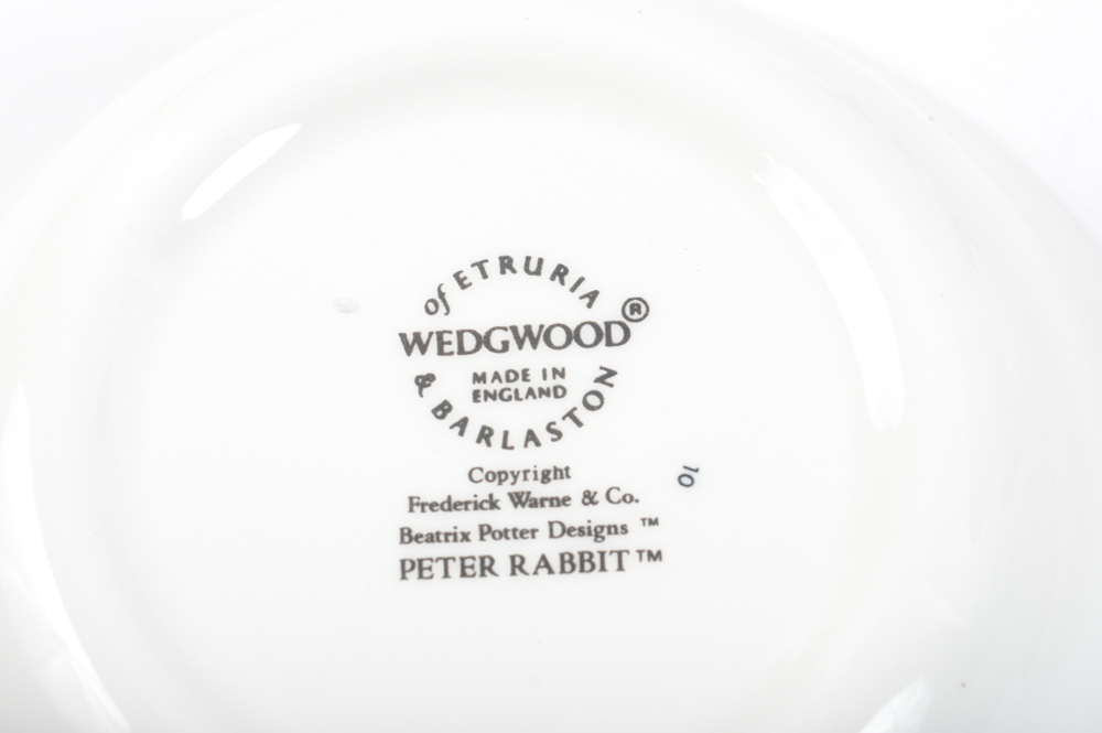 Tableware including Wedgwood "Peter Rabbit"