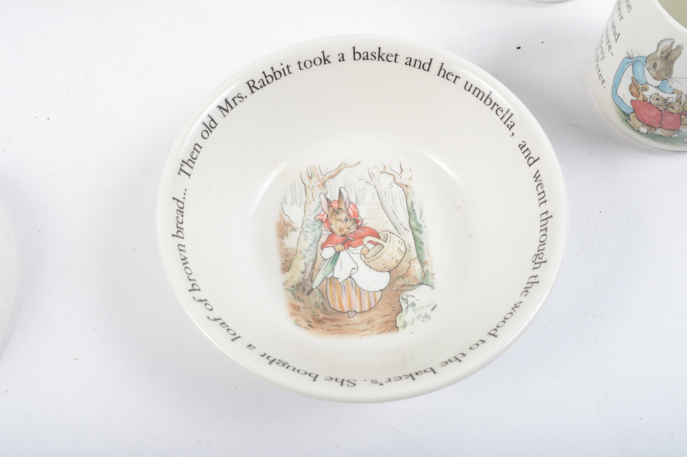 Tableware including Wedgwood "Peter Rabbit"