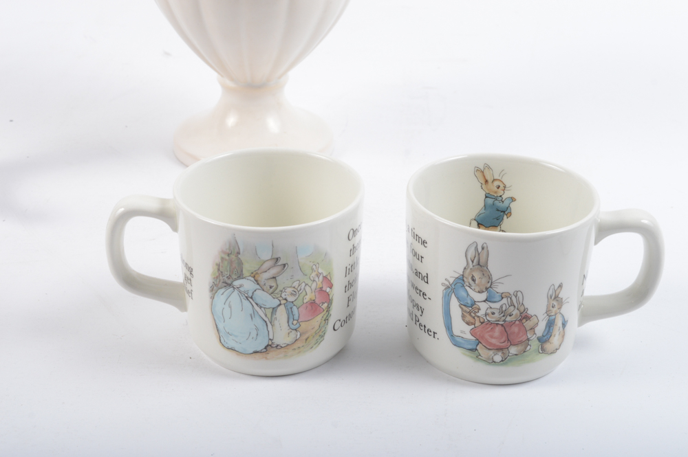 Tableware including Wedgwood "Peter Rabbit"