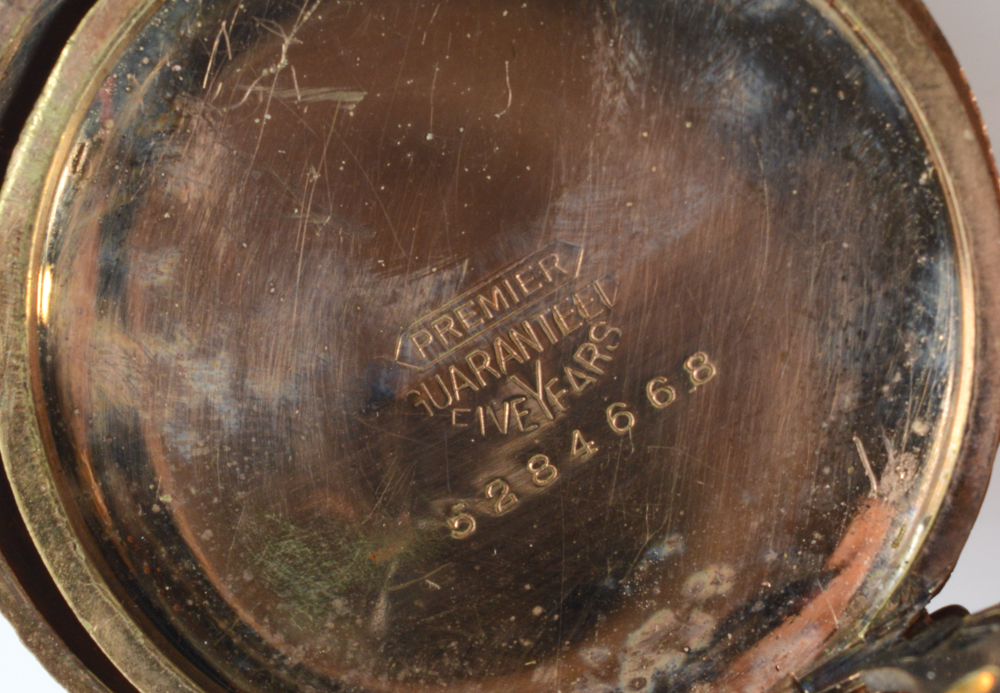 Bird Engraved Gold Filled Columbia Pocket Watch