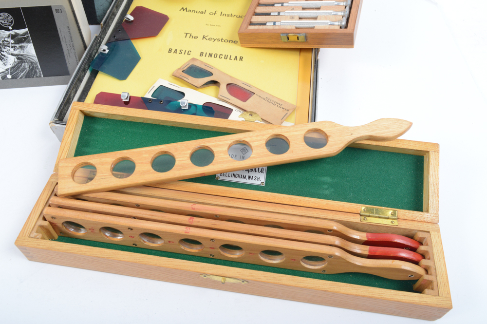 Vintage Optometrist Charts and Implements