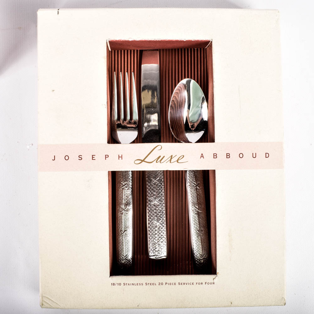 Wallace Flatware Chest and Joseph Abboud Stainless Flatware
